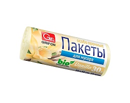 Мешки для мусора 30 л, ароматизированные, Ваниль, бежевые, в рулоне 20 шт., ПНД, 9 мкм, 560х530 мм, GRIFON Aroma, 101-020 V в Арзамасе