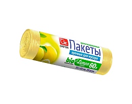 Мешки для мусора 60 л, ароматизированные, Лимон, желтые, в рулоне 20 шт., ПНД, 9 мкм, 650х550 мм, GRIFON Aroma, 101-023 Li в Арзамасе