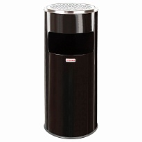 Урна с пепельницей 27 л, нержавеющая сталь, черная, LAIMA PROFESSIONAL в Арзамасе Урна с пепельницей 27 л, нержавеющая сталь, черная, LAIMA PROFESSIONAL в Арзамасе