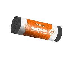 Мешки для мусора 20 л, черные, в рулоне 25 шт., ПНД, 6 мкм, 420х450 мм, SIBIRSKAYA, 101-001 S в Арзамасе