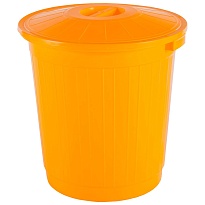 Мусорный бак с крышкой 80 л желтый 80 желтый в Арзамасе