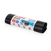 Мешки для мусора 120 л, черные, в рулоне 10 шт., ПНД, 14 мкм, 1100х700 мм, LAIMA, 601385 в Арзамасе