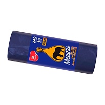 Мешки для мусора 240 л, синие, рулон 10 шт., ПВД 36 мкм, 1350х900 мм, Уфа Пак, МВ1854 (МВ 240-10с) в Арзамасе