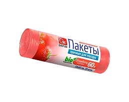 Мешки для мусора 60 л, ароматизированные, Клубника, красные, в рулоне 20 шт., ПНД, 9 мкм, 650х550 мм, GRIFON Aroma, 101-023 K в Арзамасе