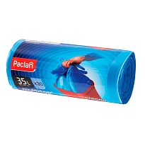 Мешки для мусора 35 л, с ушками, синие, в рулоне 30 шт., ПНД, 10,5 мкм, 640х500 мм, PACLAN Multitop, 600819 в Арзамасе