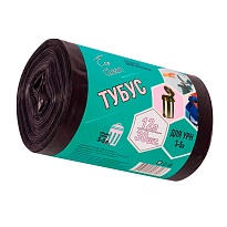 Мешки для мусора 12 л, черные, в рулоне 30 шт., ПНД, 6 мкм, 550х320 мм, Концепция Быта Tubus, 604936 в Арзамасе